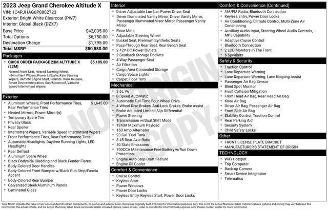 2023 Jeep Grand Cherokee Altitude X 4x4