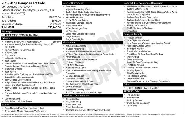 2025 Jeep Compass Latitude 4x4
