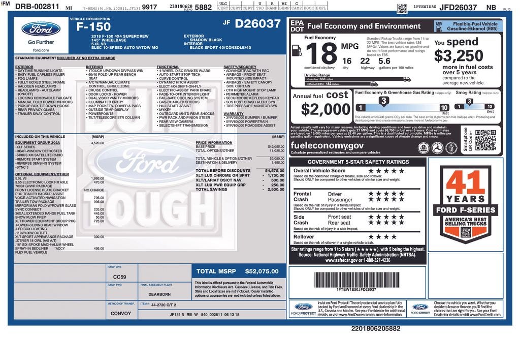 2018 Ford F-150 XLT