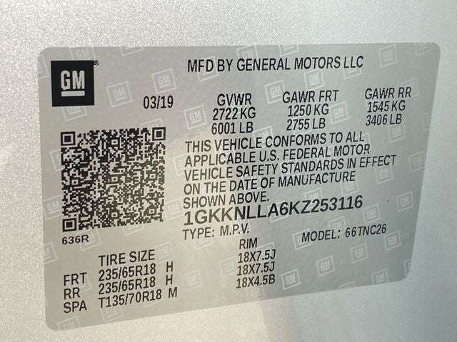 2019 GMC Acadia SLE-2