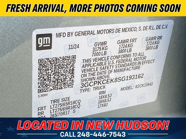 2025 Chevrolet Silverado 1500 Custom Trail Boss