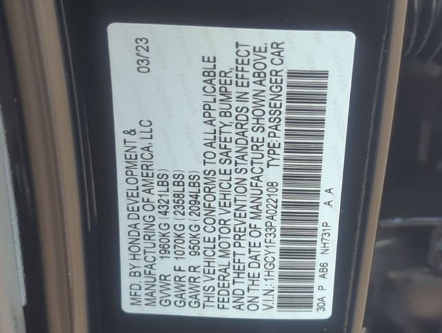 2023 Honda Accord EX