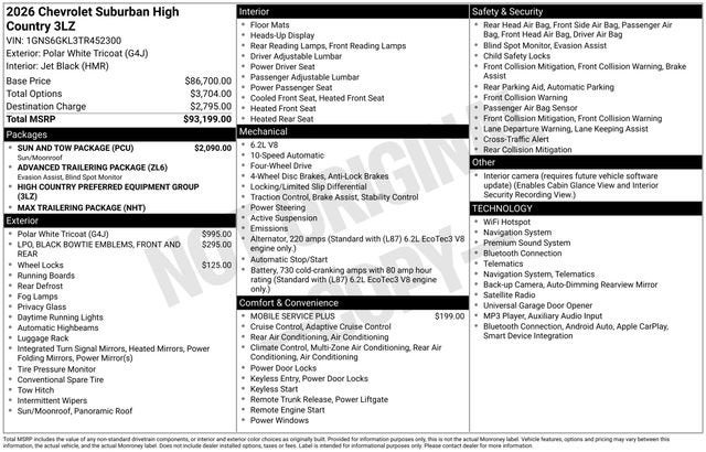 2026 Chevrolet Suburban High Country