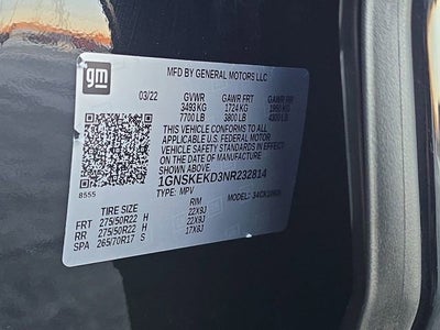 2022 Chevrolet Suburban RST