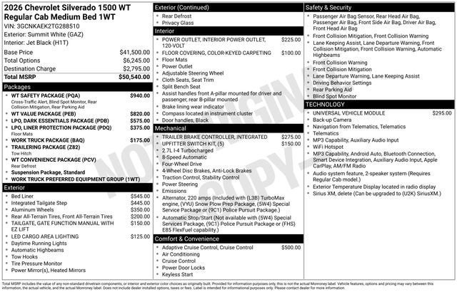 2026 Chevrolet Silverado 1500 WT