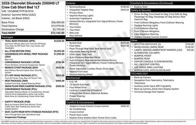 2026 Chevrolet Silverado 2500 HD LT