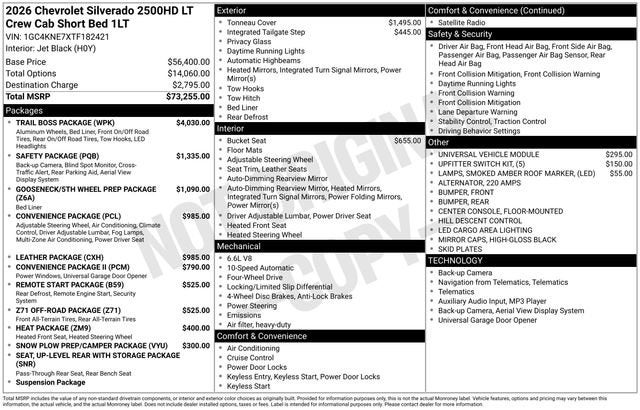 2026 Chevrolet Silverado 2500 HD LT