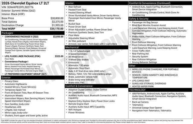 2026 Chevrolet Equinox LT