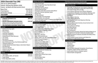 2026 Chevrolet Trax 2RS