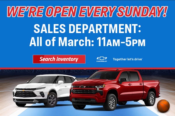 We're Open Every Sunday!