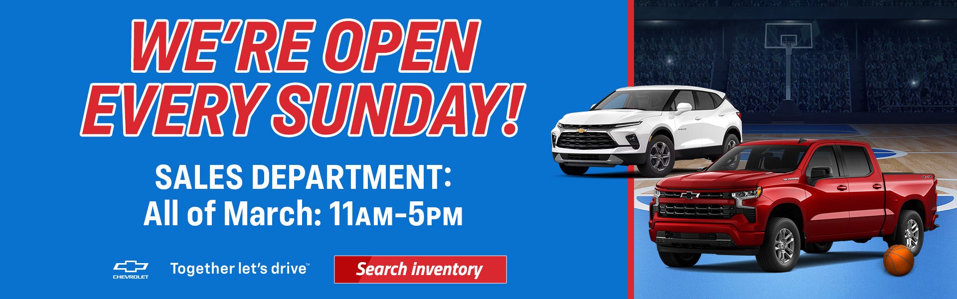 We're Open Every Sunday!